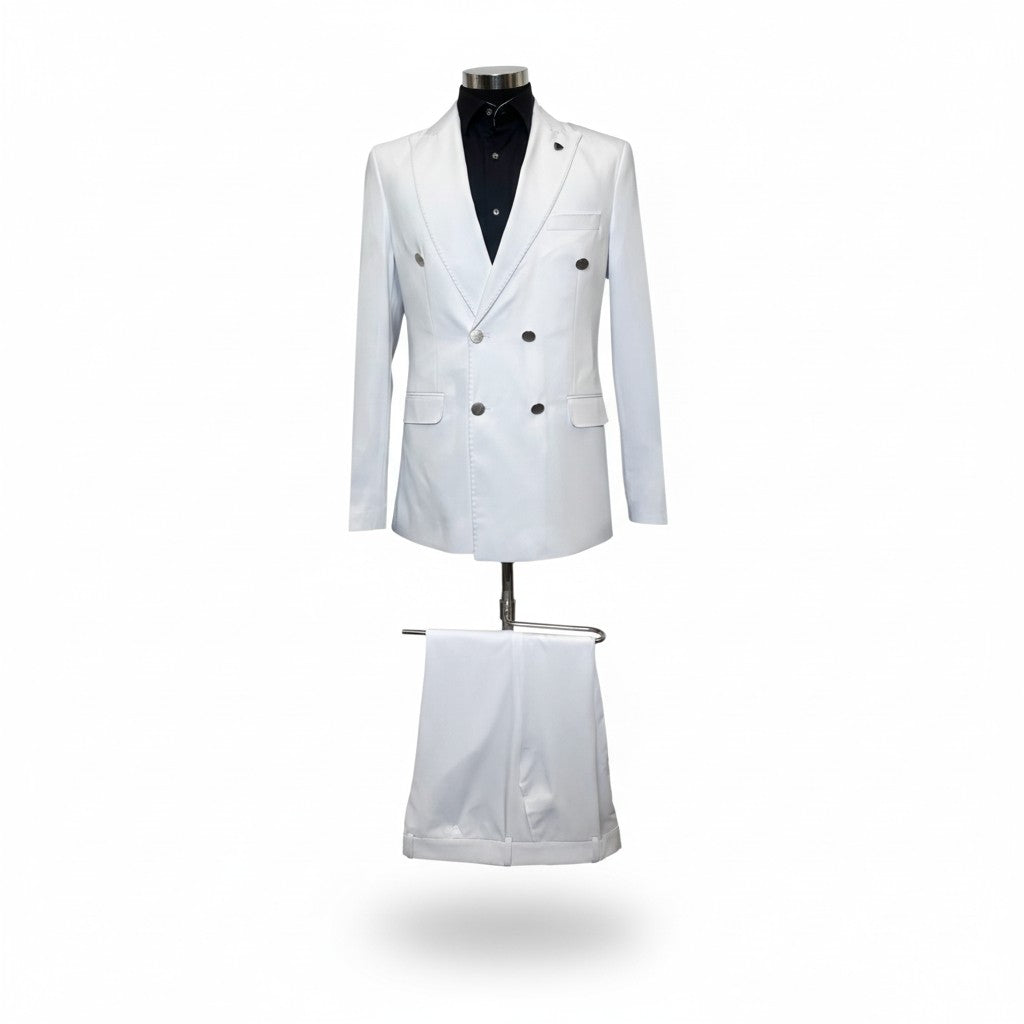 Emilio Sagezza Double Breasted Suit - Two Piece Men's Formal Suit