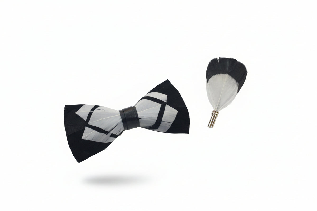 Feather Bow Ties & Pin Lapels