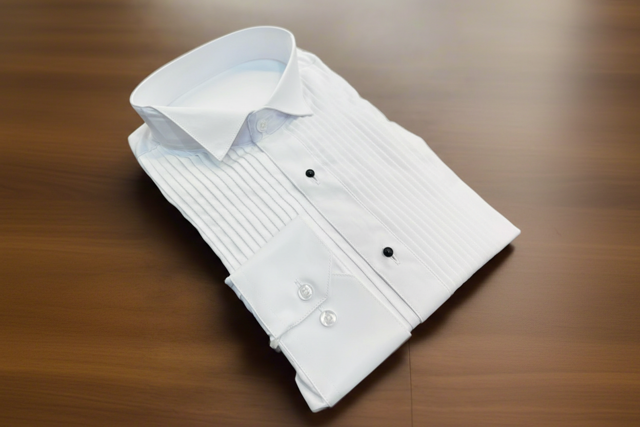 WING-TIP COLLAR TUXEDO SHIRT