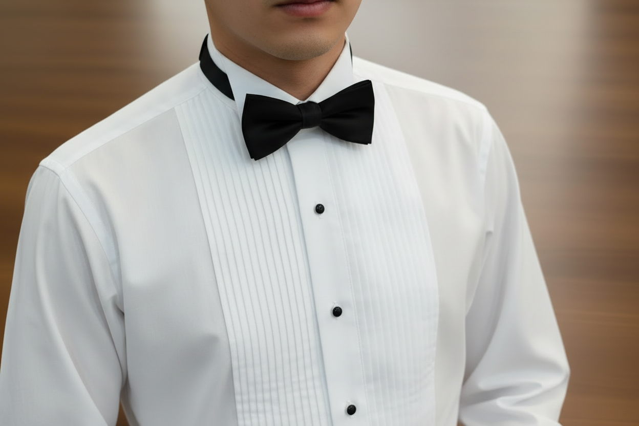 WING-TIP COLLAR TUXEDO SHIRT