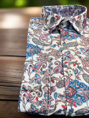 Purple Swirl Abstract Shirt – Fluid Motion, Elevated Comfort