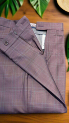 Burgundy Pleated Pants – Tailored Fit, Soft Poly-Viscose Fabric