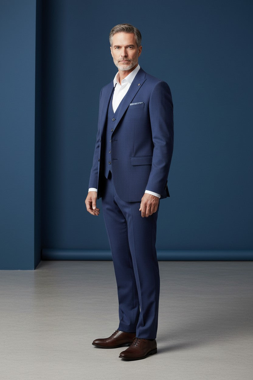 Vercini Men's 3-Piece Slim Fit Suit - Modern Turkish Tailoring