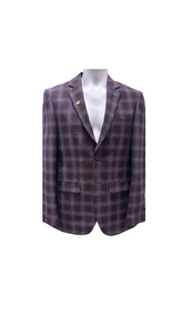 Men Checkered Casual Blazer
