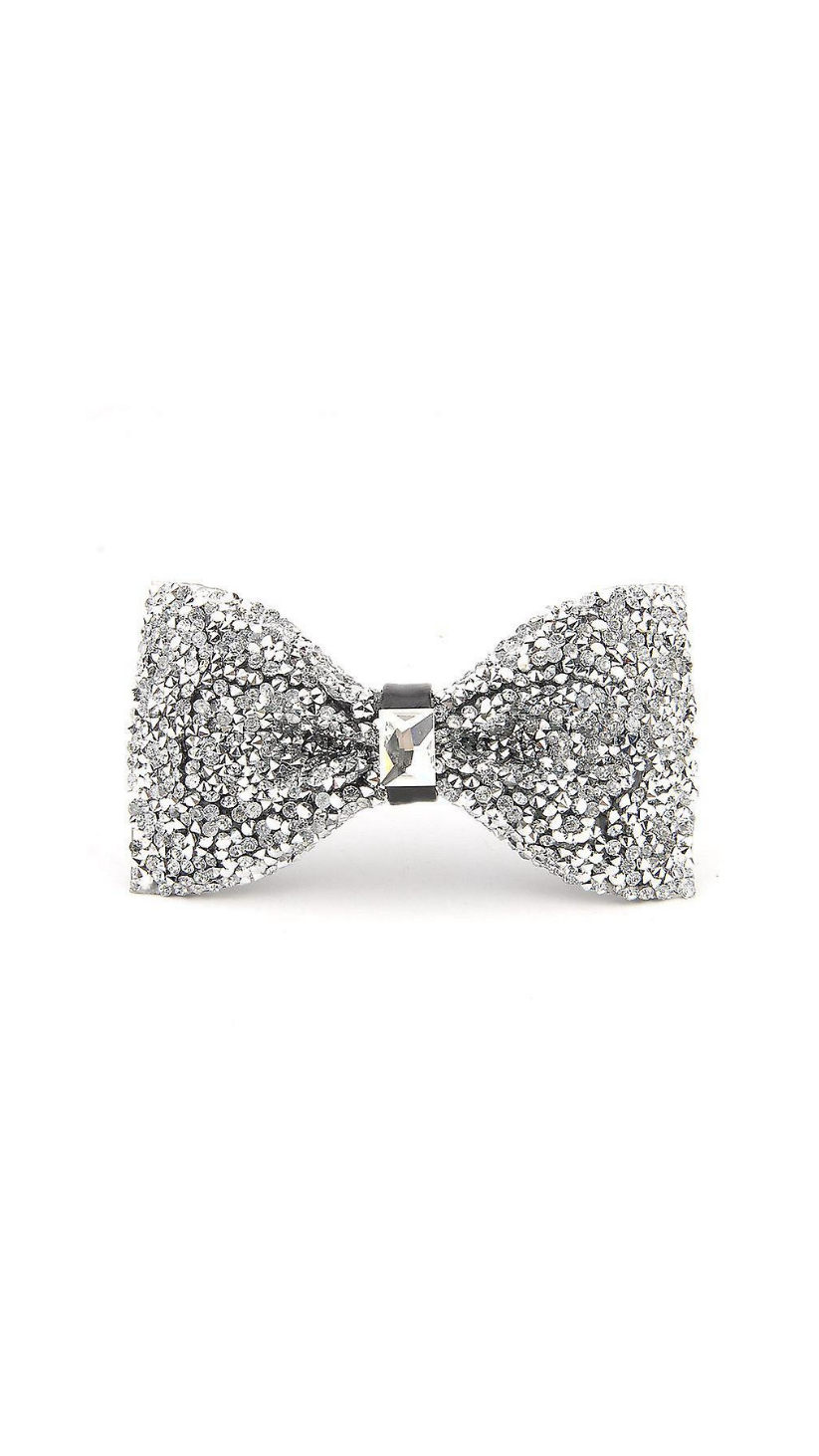 Glitter Crystal Rhinestone Tuxedo Bow tie Wedding Prom Party