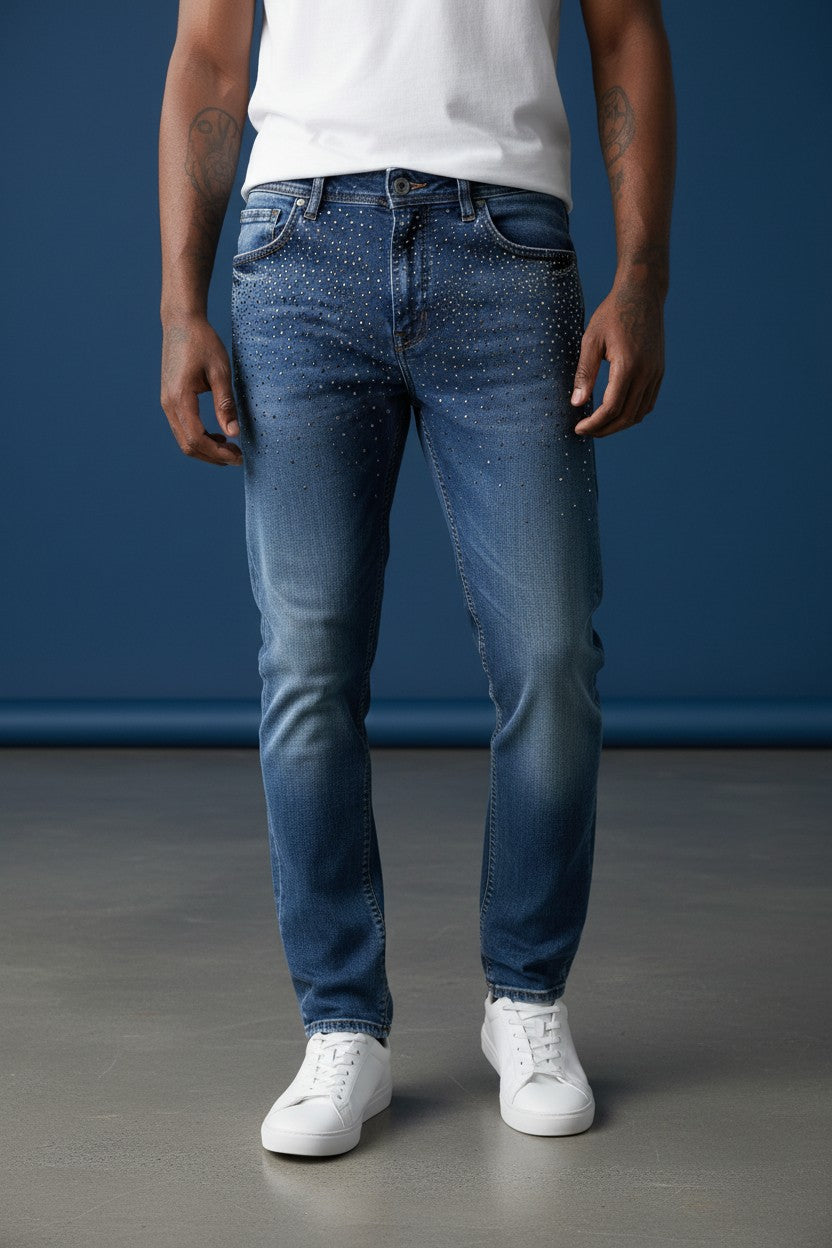 Dynamo Light Blue Sparkle Denim Jeans