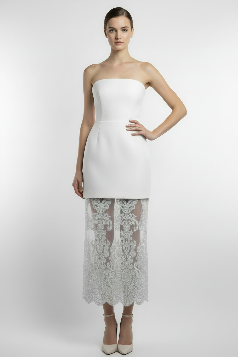 MINI LACE WEEDING DRESS