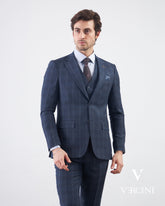 Vercini Sapphire Orbit Prestige Three-Piece Men's Suit SUITS 3 Piece Suits Vercini