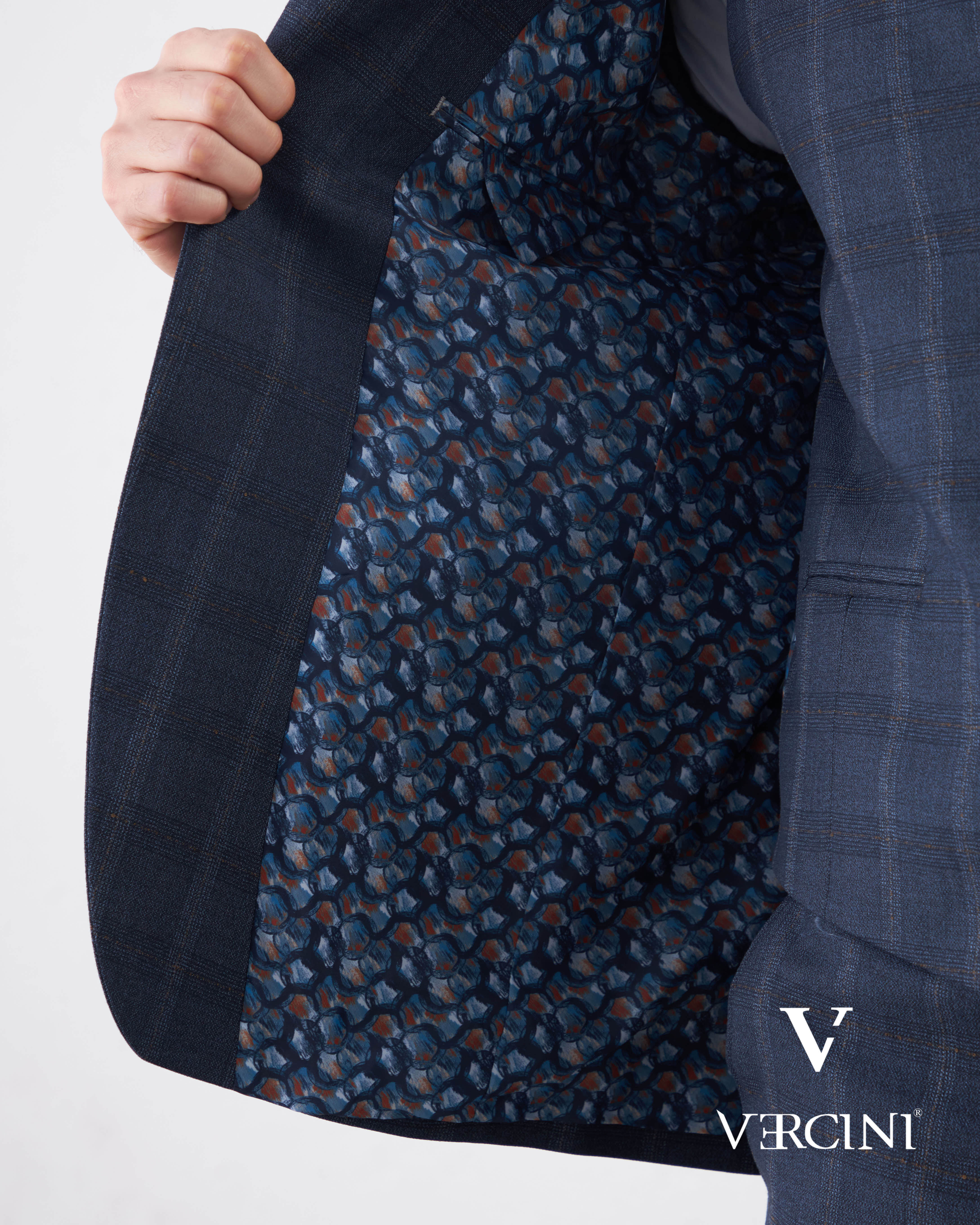 Vercini Sapphire Orbit Prestige Three-Piece Men's Suit