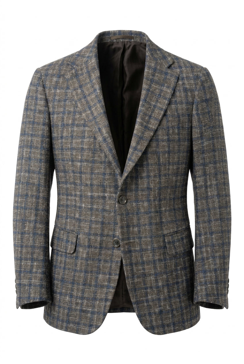 Textured Plaid Sport Coat