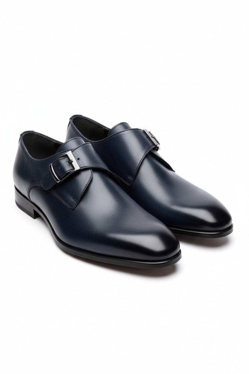 Men's Classic Buckle Detail Loafers by Vercini