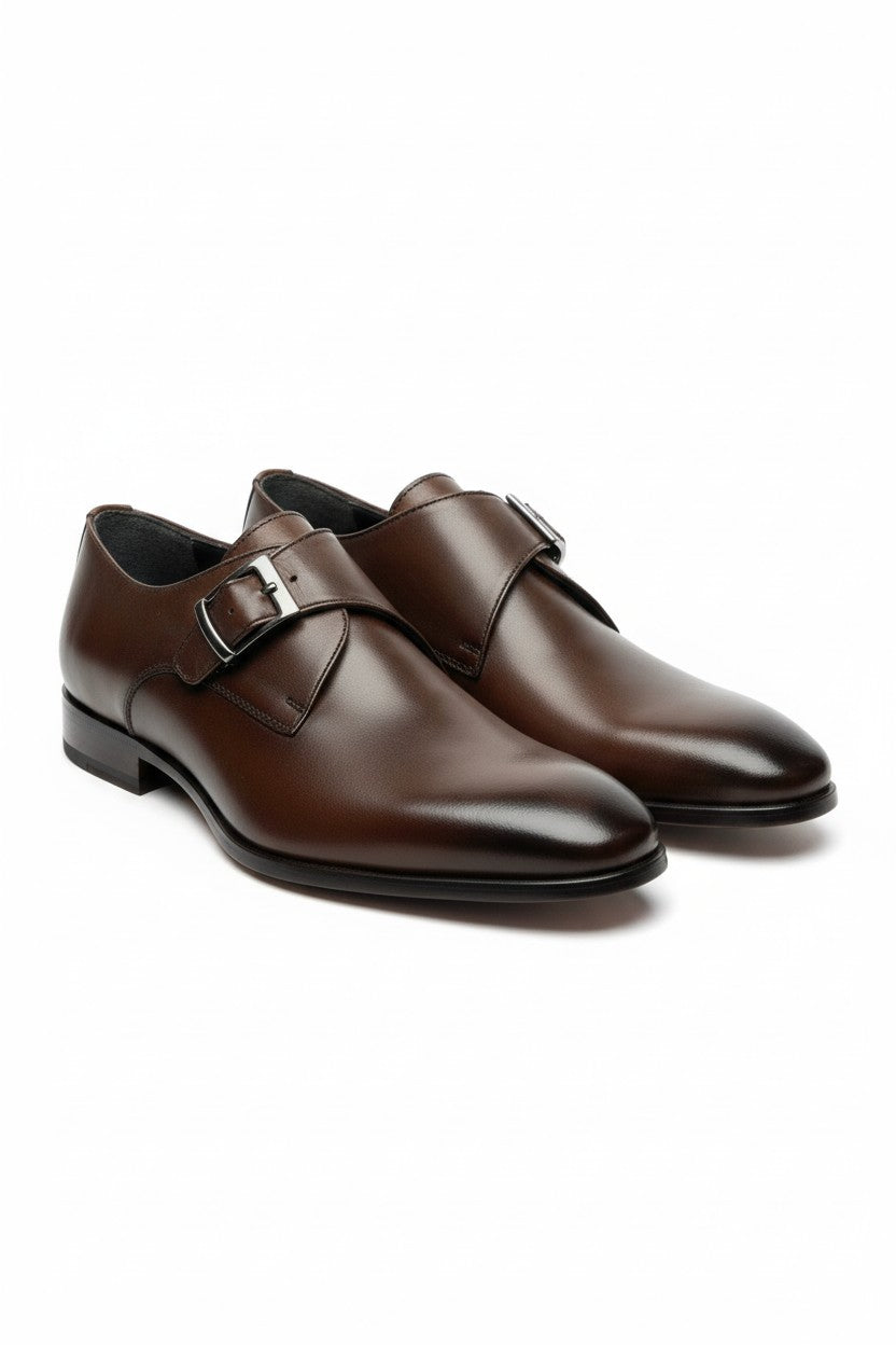 Men's Classic Buckle Detail Loafers by Vercini