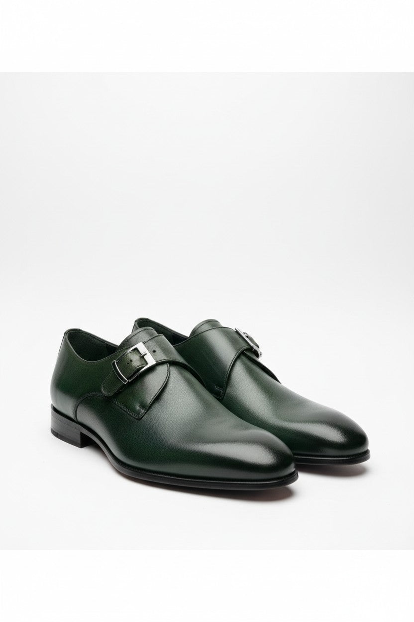 Men's Classic Buckle Detail Loafers by Vercini