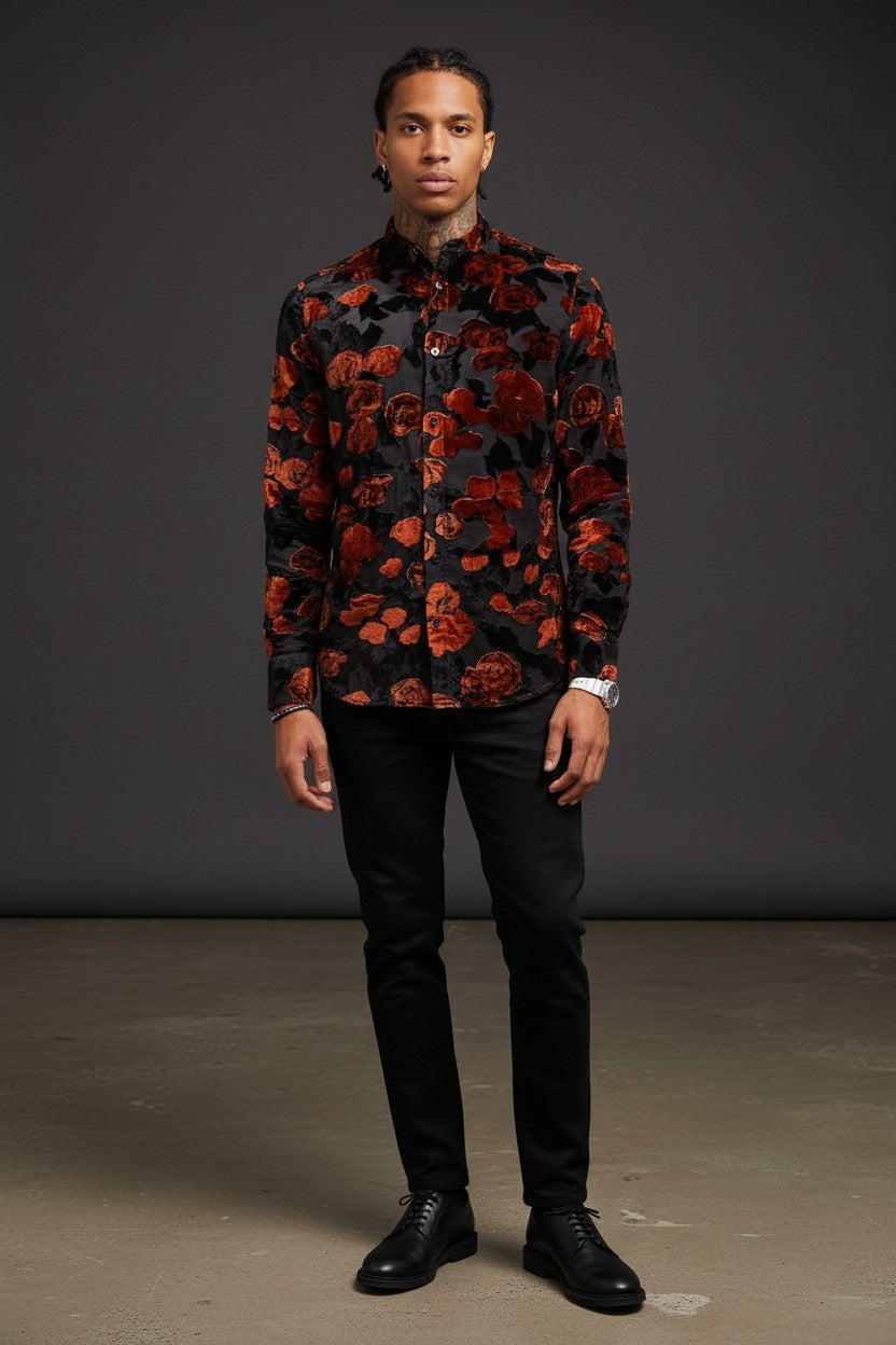 Limited Edition Velvet Shirt – Premium Men's Luxury Casual