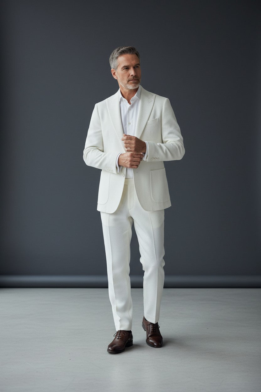 Di Claro Classic Elegance Two-Piece Suit in Charcoal Gray