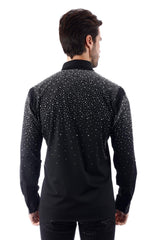 Silver rhinestone stretchy shirt
