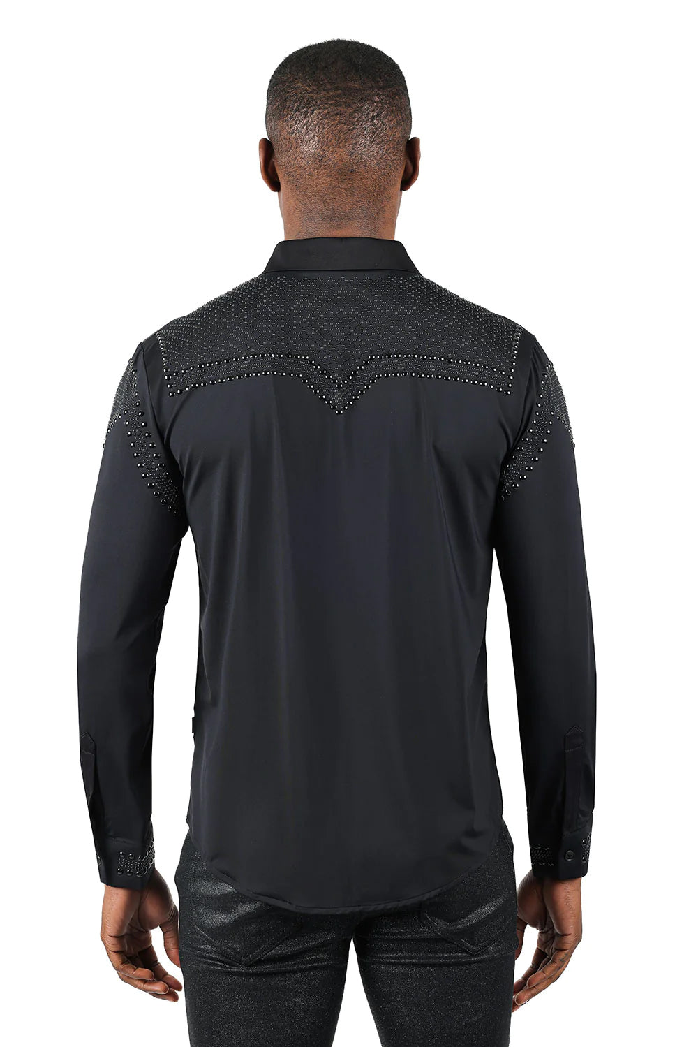 Super stretchy Long Sleeve Rivet Studded Shirt