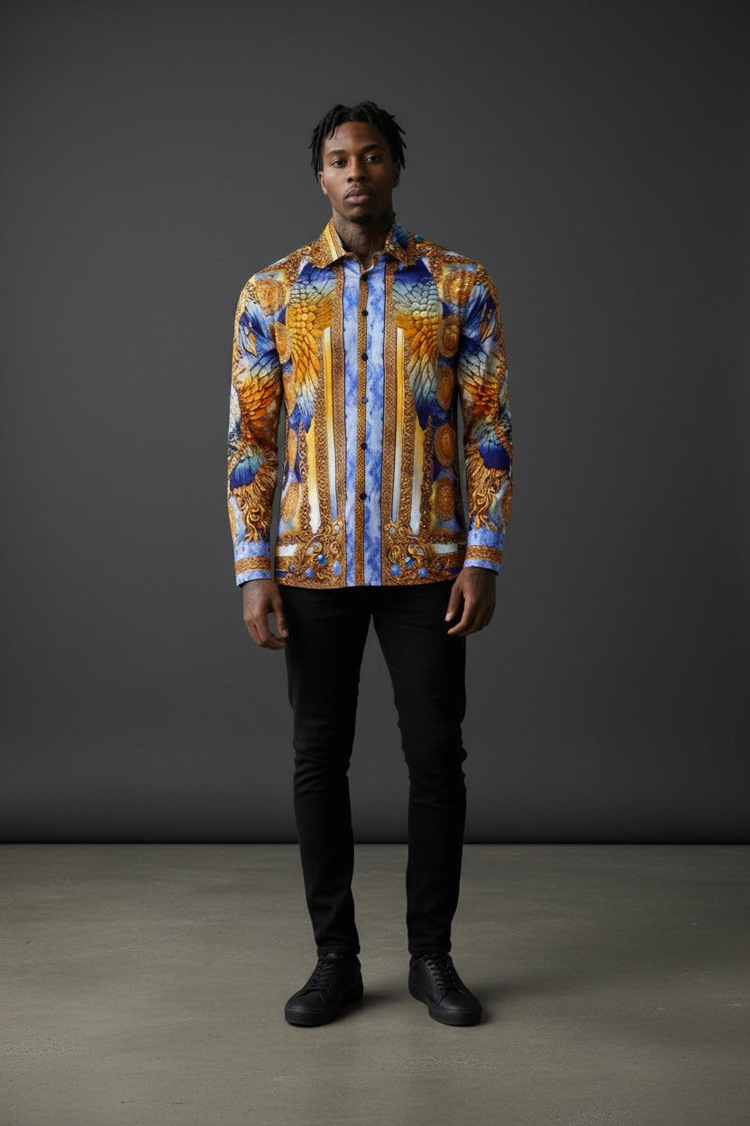 Floral Exquisite Long Sleeve Shirt STRIKING LOOK
