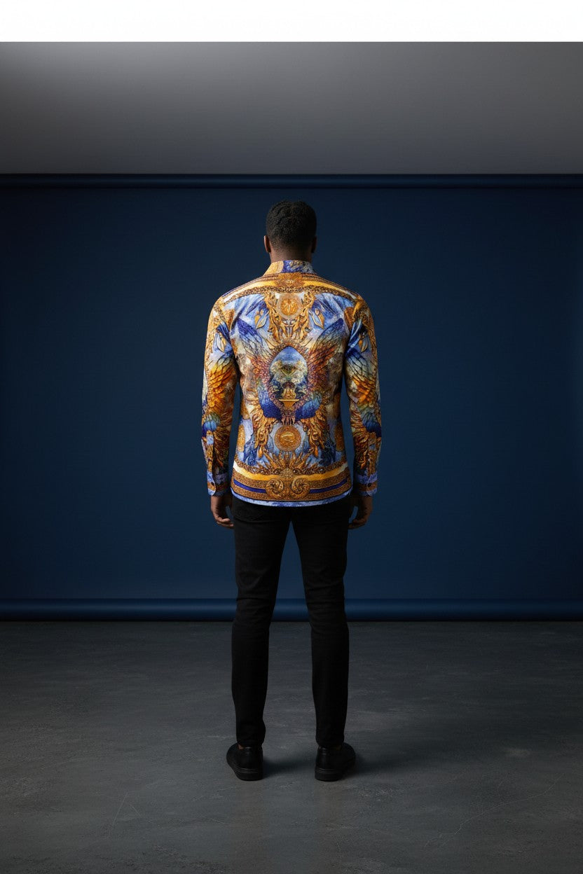 Floral Exquisite Long Sleeve Shirt STRIKING LOOK