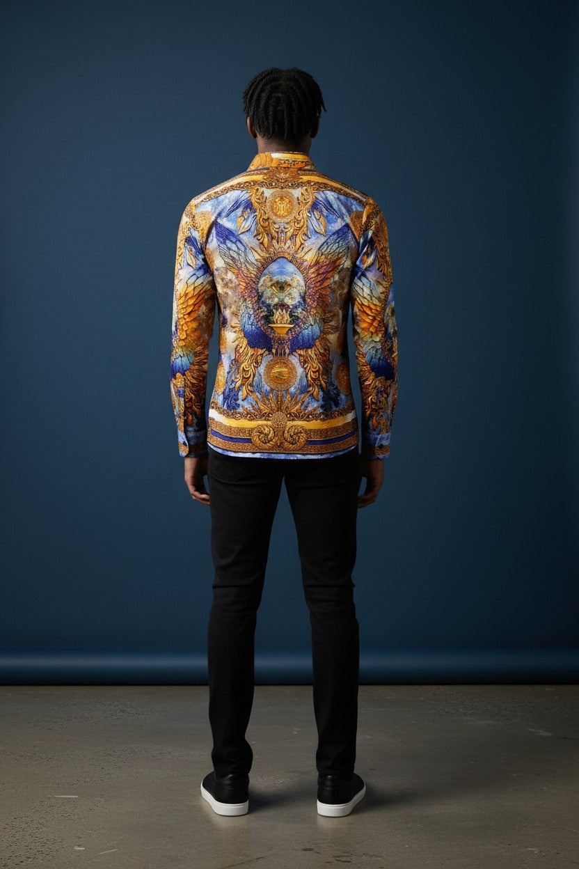 Floral Exquisite Long Sleeve Shirt STRIKING LOOK