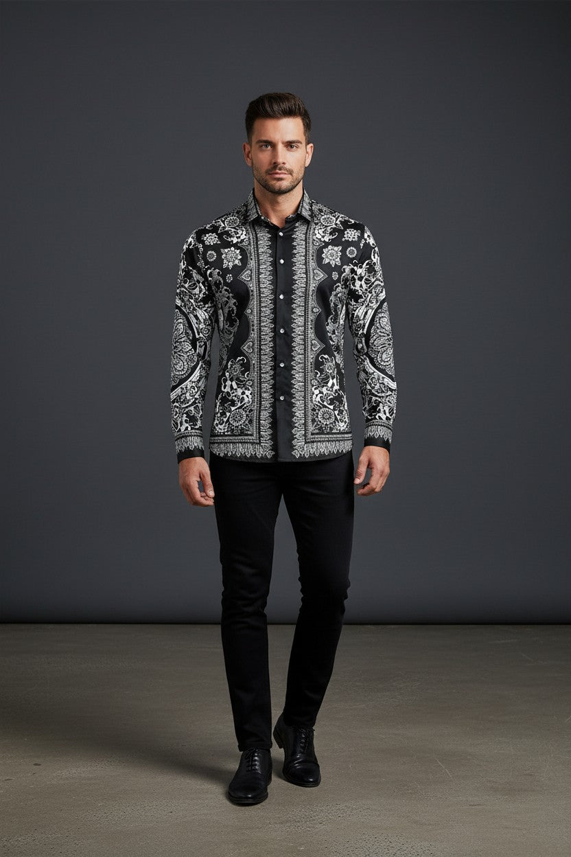 Luxury Ornate Patterned Shirt