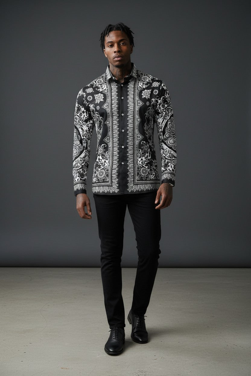 Luxury Ornate Patterned Shirt