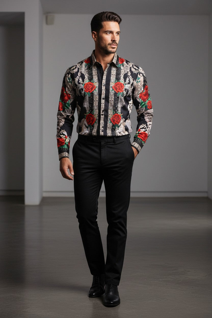 Men's Wildflower Long-Sleeve Shirt