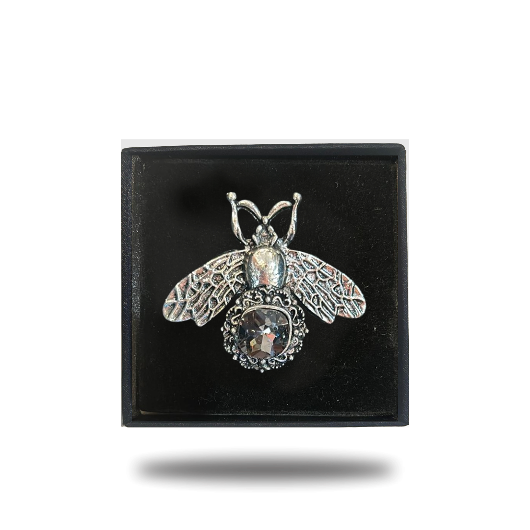 Bee Queen Crystal Lapel pins