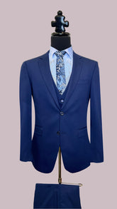 Vercini Regal Indigo Ensemble Men's Suit SUITS 3 Piece Suits Vercini