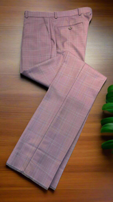 Burgundy Pleated Pants – Tailored Fit, Soft Poly-Viscose Fabric