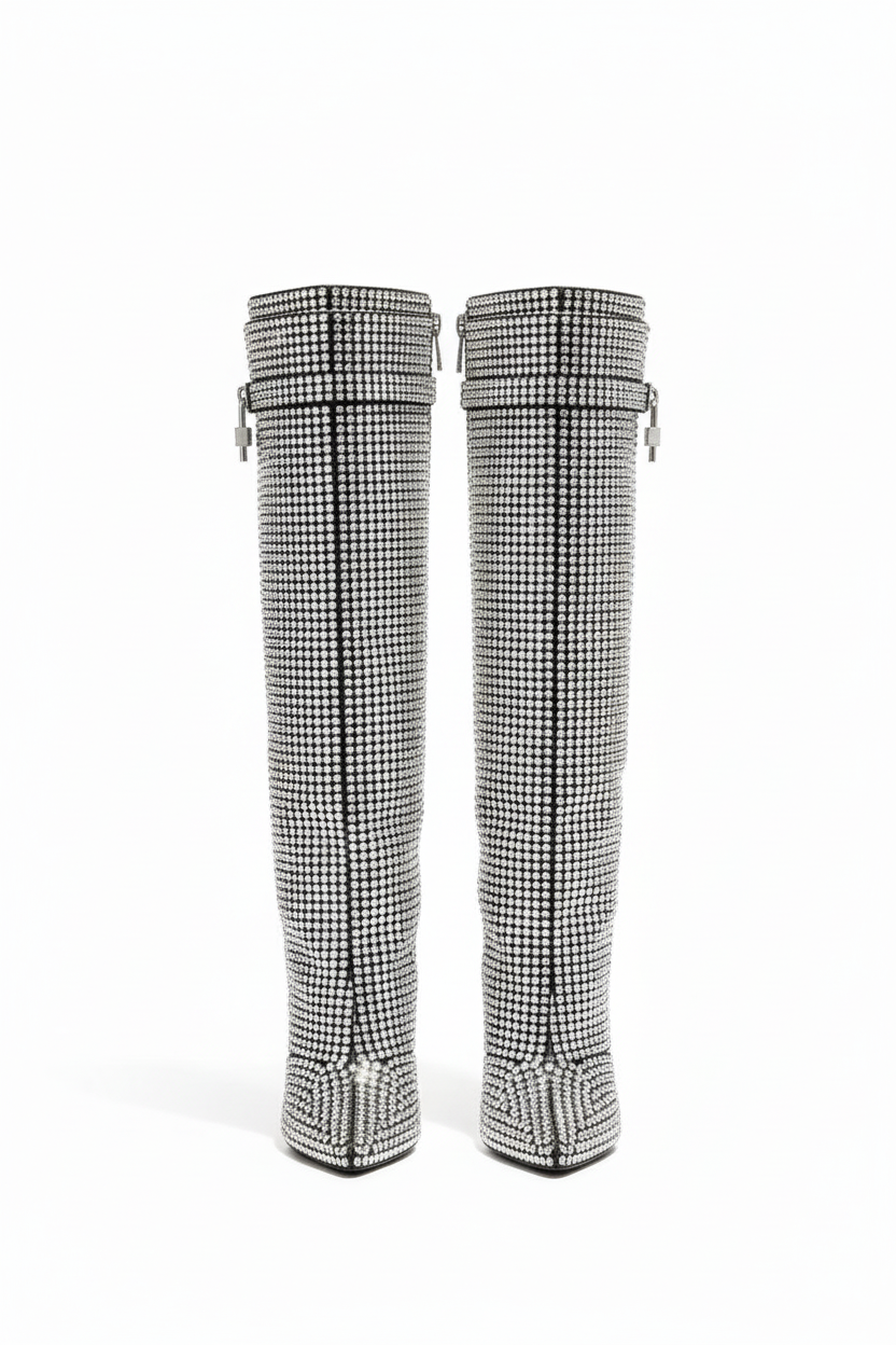 FULL CRYSTALS LONG BOOTS