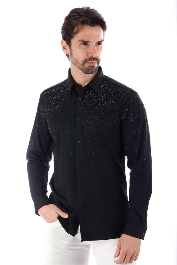 Silver rhinestone stretchy shirt