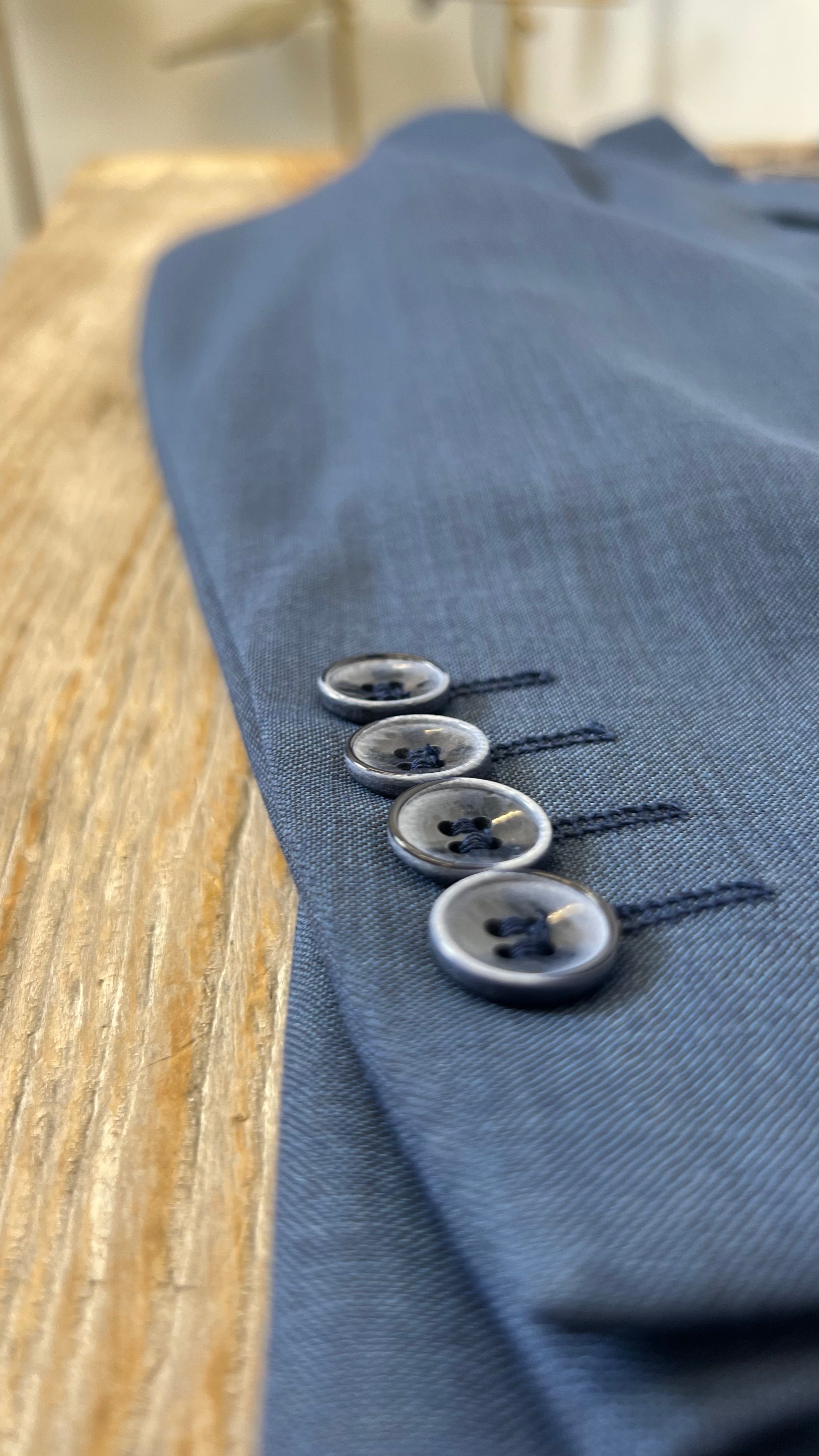 Vercini Classic Blue Textured Slim Fit Two-Piece Suit