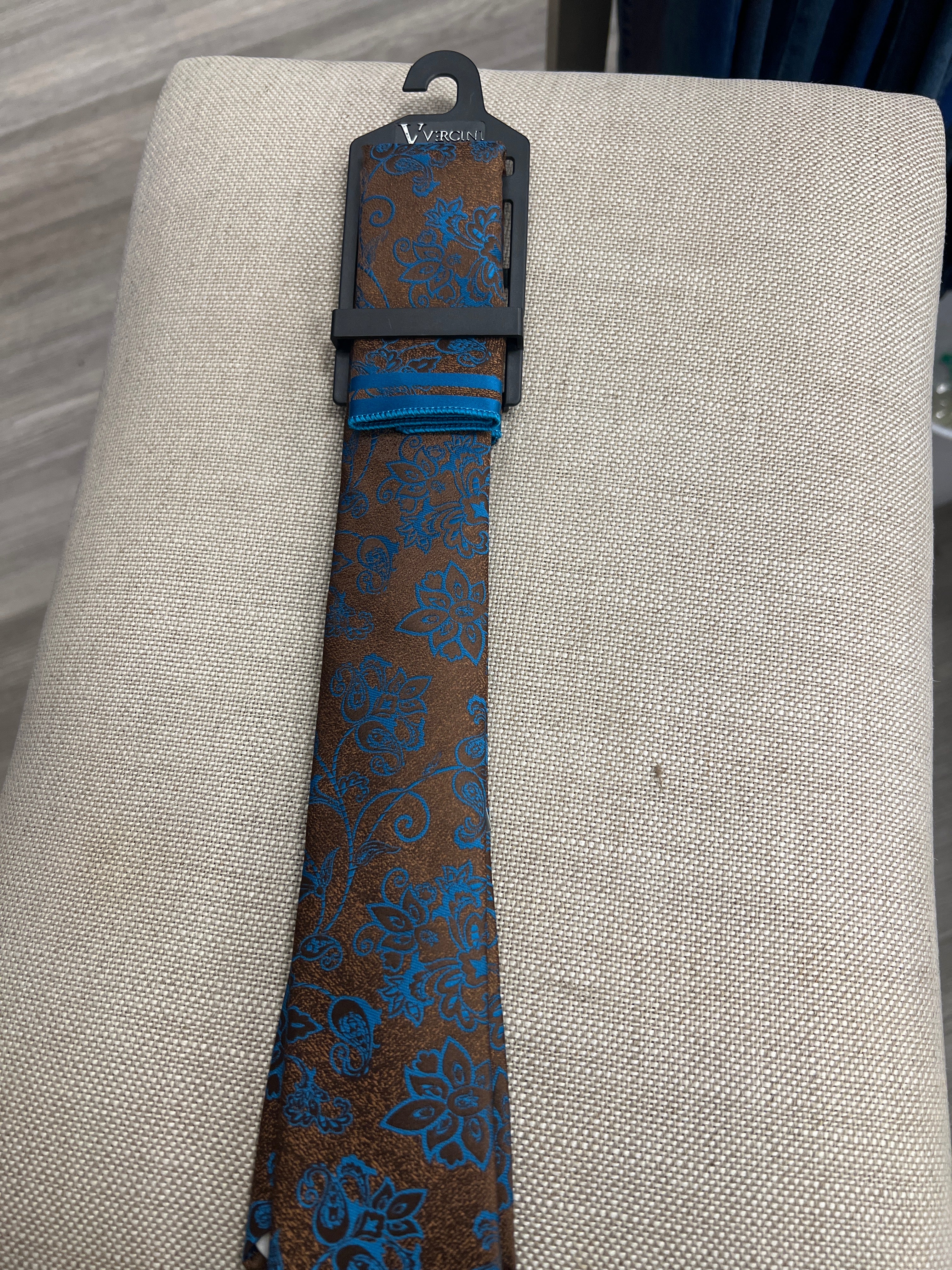 Vercini Bronze Floral tie