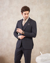 Vercini Regal Executive Three-Piece Men's Suit SUITS 3 Piece Suits Vercini
