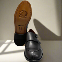 Handcrafted Double Monk Strap Leather Shoe