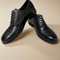 Classic Leather Shoes with Fixed Laces