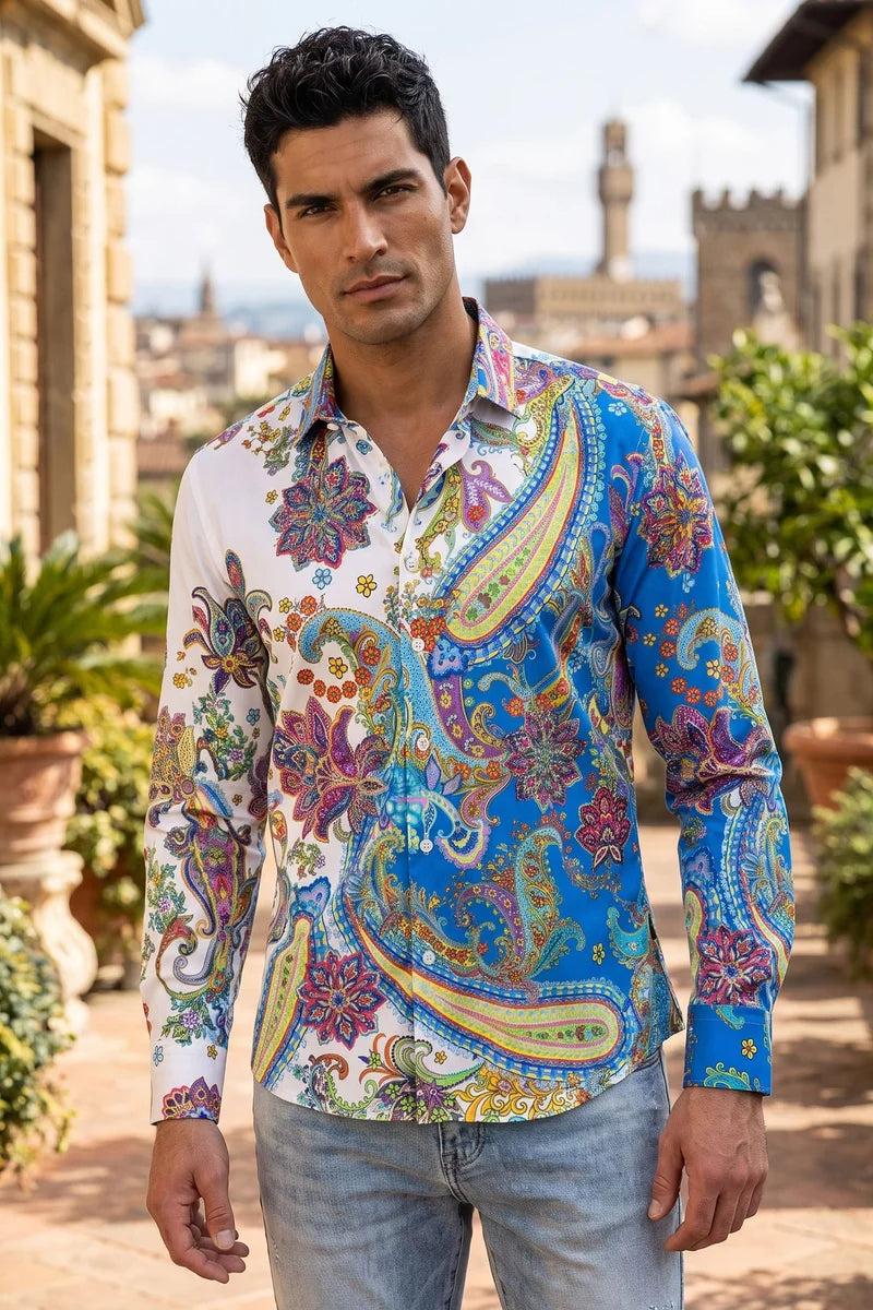 Ornate Rhinestone Long Sleeve Shirt