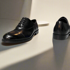 Classic Leather Shoes with Fixed Laces