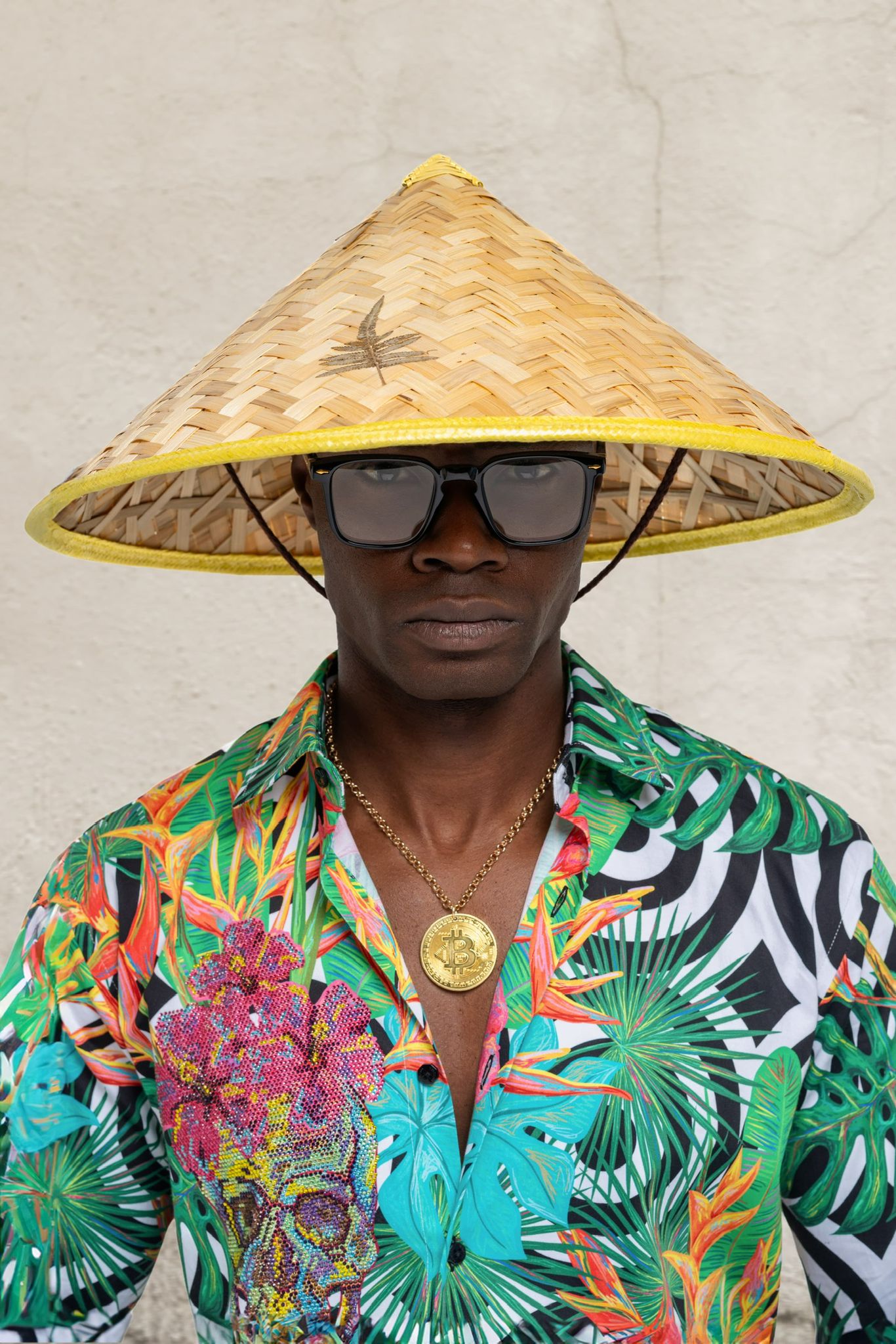 Tropical Visionary Cotton Men's Casual Shirt