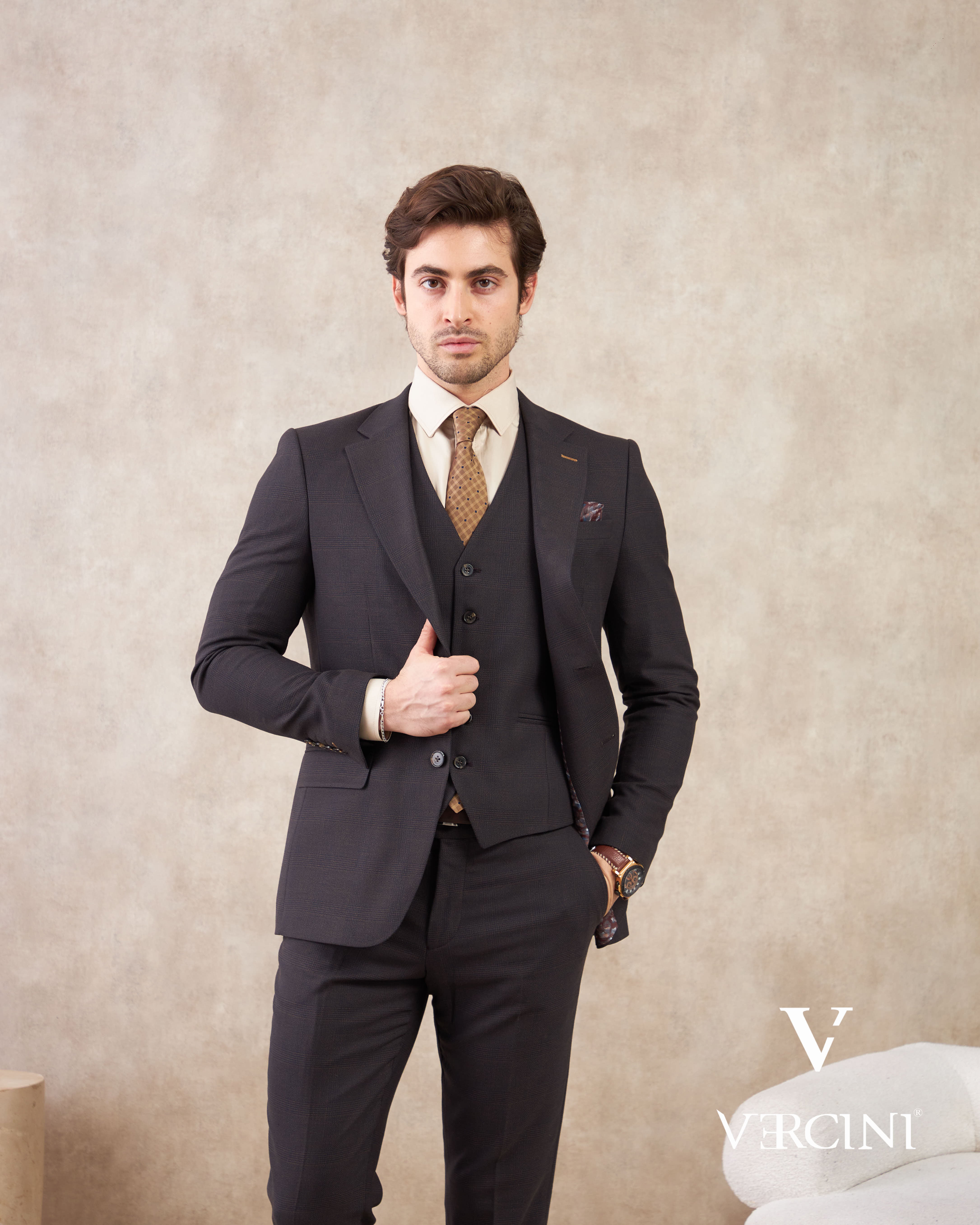 Milano Elegance Three-Piece Suit