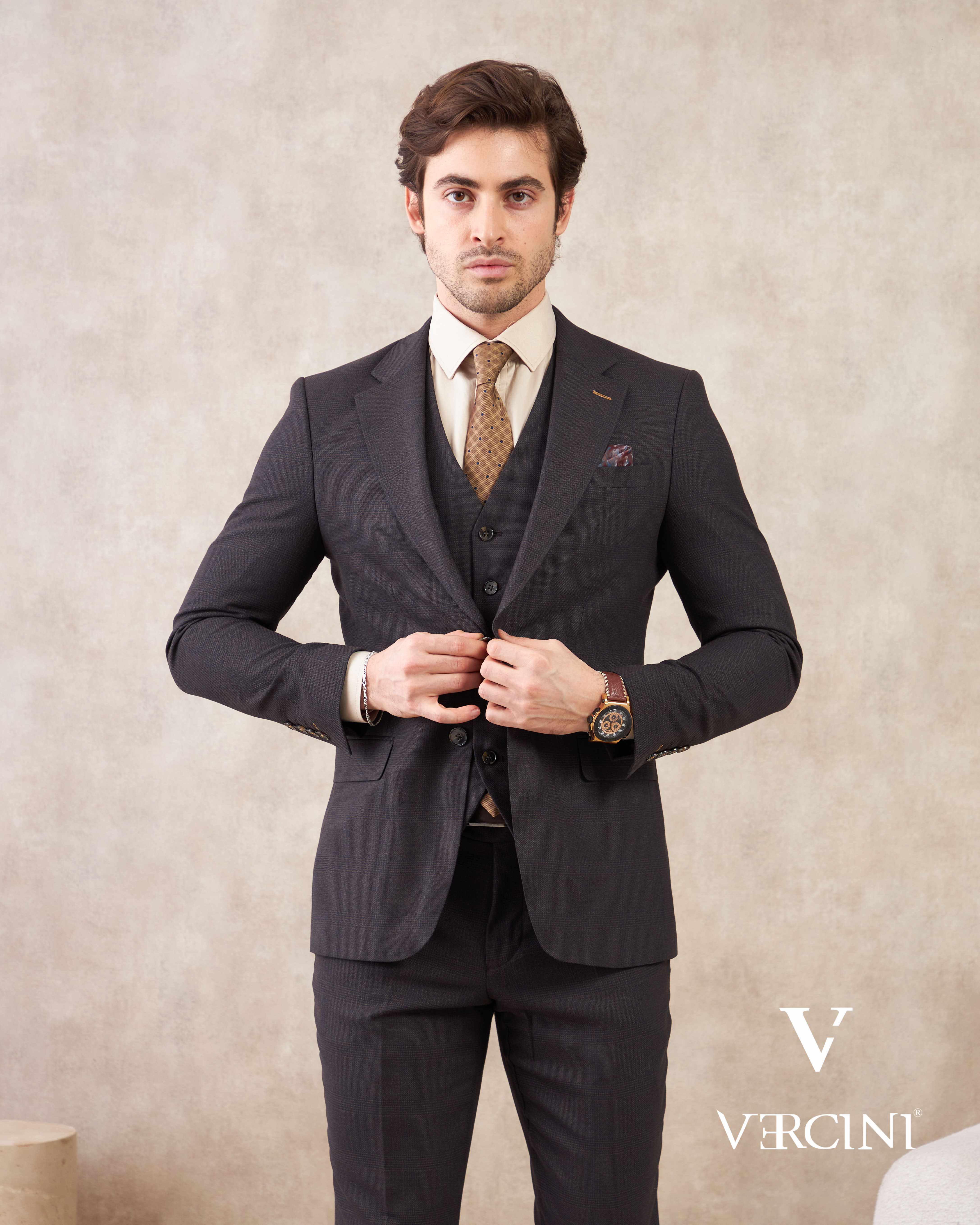 Milano Elegance Three-Piece Suit
