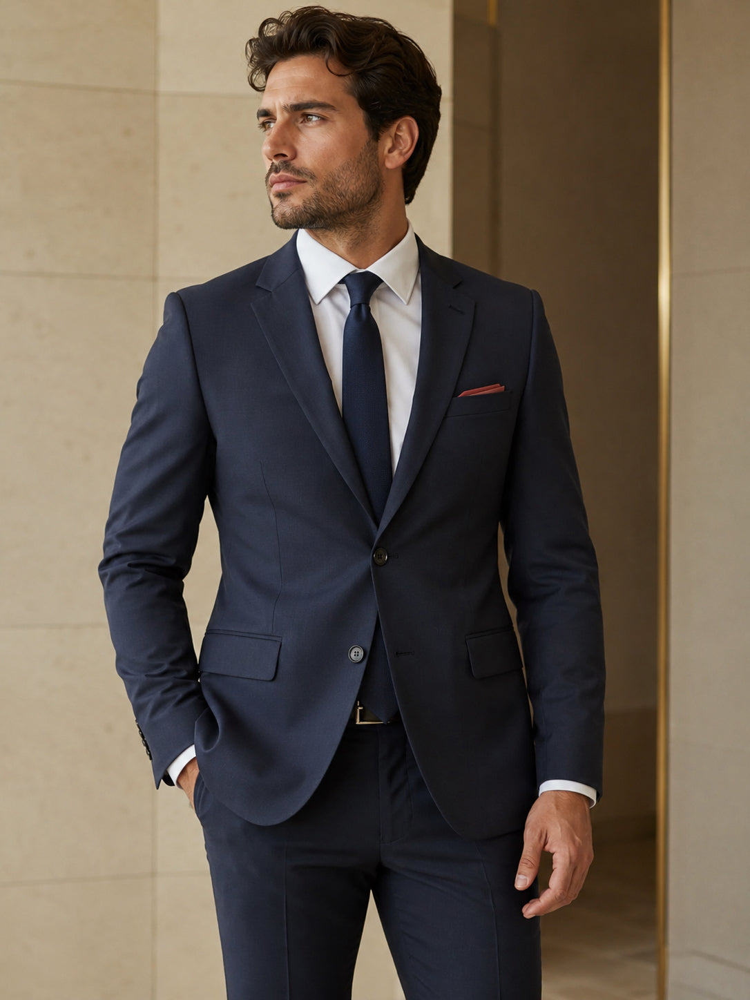 Vercini Navy Tailored Suit