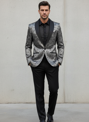 GOLD GEOMETRIC BLAZER