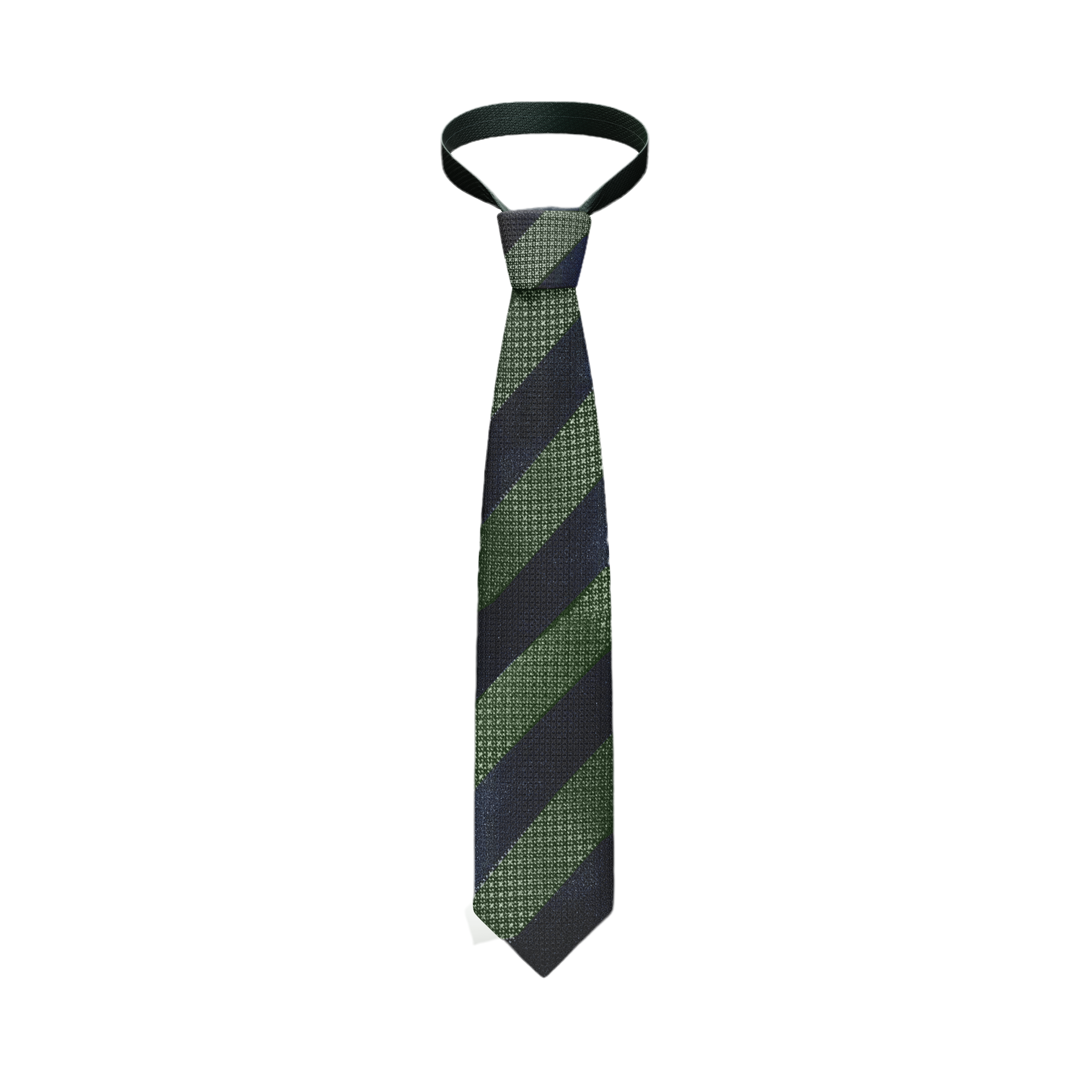 Vercini Green & Black Casual Tie - Premium Silk Blend Necktie