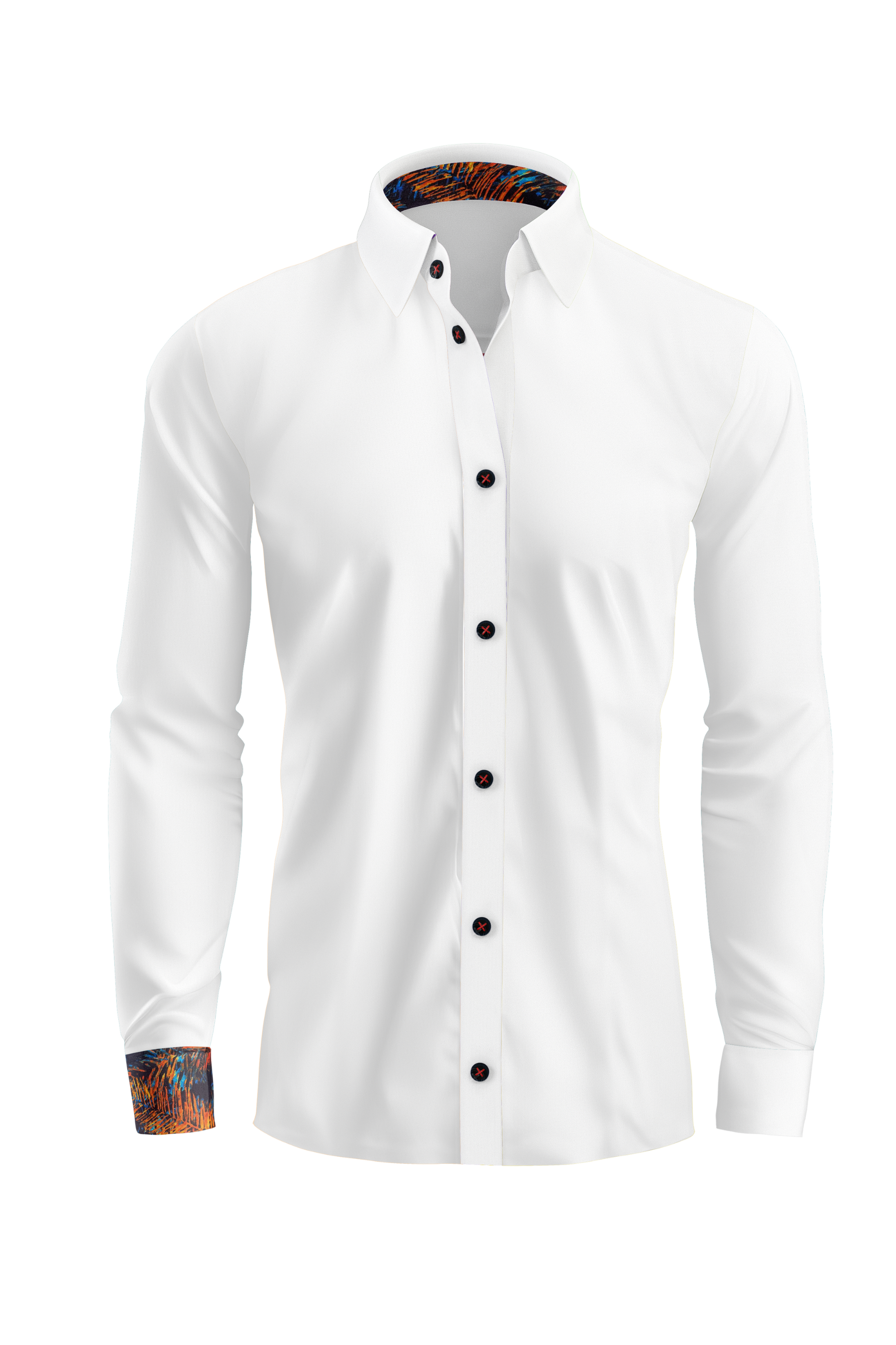 Vercini Premium Ivory Floral Limited Edition Cotton Dress Shirt