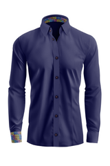 Vercini Premier Textured Dress Shirt Duo in Burgundy and Navy