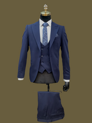 Classic Navy 3-Piece Suit – Timeless Elegance & Tailored Fit