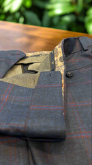 VERCINI Pleated Blue Pants – Poly-Viscose Blend, Tailored Elegance