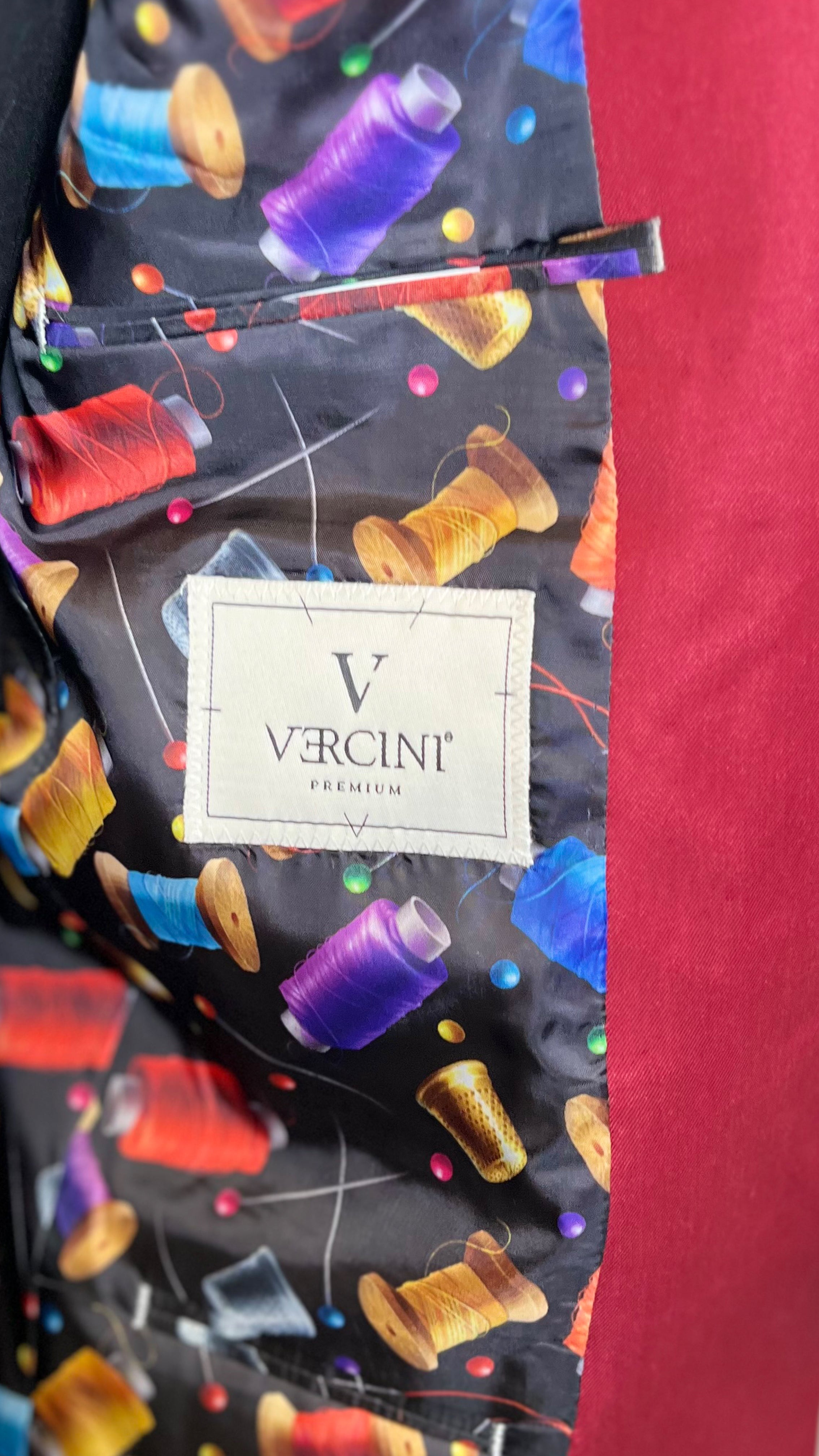 Men's Vibrant Red Blazer by Vercini